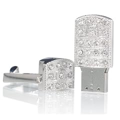 8GB Edelstahl Swiel Schmuck USB-Stick Speicher mit k�nstlichen Diamantkristallen und Schl�sselanh�nger-Ideal als Geschenk (8GB)