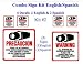 SECURITY SIGN & SECURITY DECAL - WALL / WINDOW COMBO ENGLISH / SPANISH VIDEO CCTV SURVEILANCE WARNIN