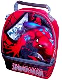 The Amazing Spider-Man Insulated 2 Compartments Lunch Bag/Box (Dimension : 10 x 8 x 5)
