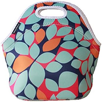 30% OFF Sale Deluxe Neoprene Lunch tote Bag with Heavy duty Zipper by Meelleur Waterproof Extra thick Material ( Foliage)