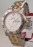 MENS WENGER SWISS MILITARY STEEL DAY DATE WATCH 79056