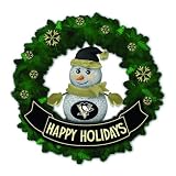 15" NHL Pittsburgh Pirates Lighted Snowman Artificial Christmas Wreath
