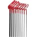 Eklind 53168 Cushion Grip Hex T-Key Set, Inch with Pouch, 6-Inch Arm, 8-Piece