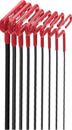 Eklind 53168 Cushion Grip Hex T-Key Set, Inch with Pouch, 6-Inch Arm, 8-Piece