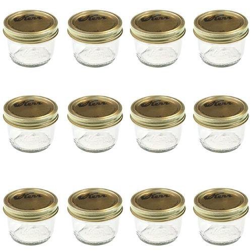 Kerr 0500 wide mouth mason jar half pint 8oz