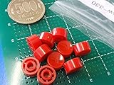円柱スイッチキャップ＜φ10mm　高さ5mm 赤＞10個入＜1sw-330＞