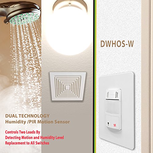Humidity Control Switch by Enerlites 2in1 Humidity Motion Sensor