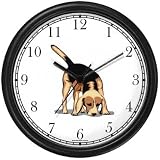 Beagle Dog Wall Clock by WatchBuddy Timepieces (Slate Blue Frame)
