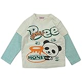 【H28年春物】 GARACH(ギャラッチ) 天竺HONEY BEEボーダー長袖Tシャツ 110cm/Gn NO.AH-1611405