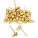 20 Ball Post & Ring Gold Plated Stud Earrings Jewelry 4mm
