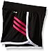 adidas Big Girls' Ultimate 3 Stripe Knit Short, Black/Shock Pink, X-Large/16