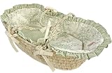 Hoohobbers Doll Moses Basket, Etoile Green