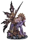 Purple Fairy Sitting Collectible Figurine Decoration Statue Décor