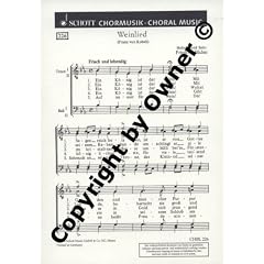 Weinlied: "Ein K�nig ist der Wein". M�nnerchor (TTBB). Chorpartitur. (Schott's Chorbl�tter)