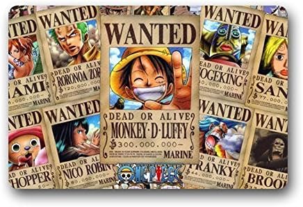 SHININGLY DENSY Door Mats Custom Machine Washable Japanese Anime One Piece Indoor /Outdoor Doormat Bathroom Kitchen Decor Area Rug/Floor Mat