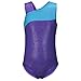 One-piece Color Blocking Shoulder Strap Dancing Athletic Leotard for Little Girl