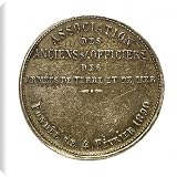 Canvas Prints of Medal commemorating the Army and Navy Under-Officers Association; reverse from National Maritime Museum