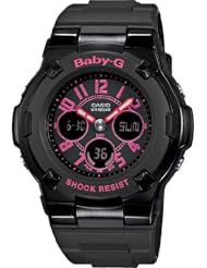 Casio Womens BGA-117-1B1CR Baby-G Analog-Digital Display Quartz Black Watch