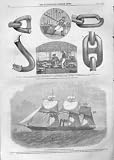 Review Old-print  / TESTING CHAIN, NEW SCREW STEAM SHIP THUNDER 1859