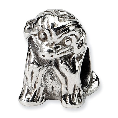 Sterling Silver Reflections Sitting Puppy Bead