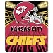 Kansas City Chiefs Light Weight Fleece NFL Blanket (Grid Iron) (50