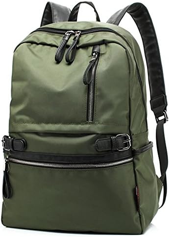SHTECH 15inch Computor Backpack College Rucksack Unisex Classic Shoulder Bagpack Army Green #2188