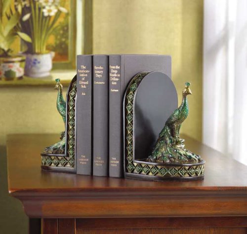 Peacock Bookends - Set of 2