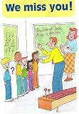 Choir Recruiting Post Cards: TWELVE (12) WE MISS YOU! (It's just not the same when your're not here!), Art by Doug Jones, #003245, Copyright 1994 by Abingdon Press