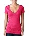 Ladies Burnout Deep V-Neck Tee