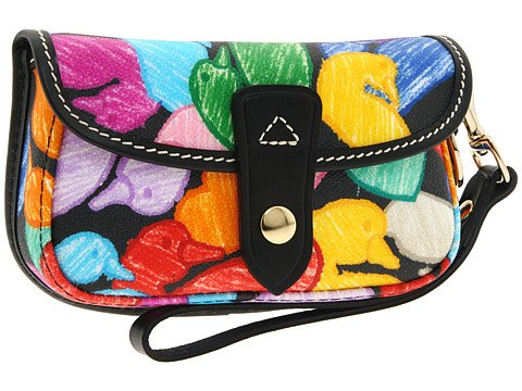Dooney and Bourke Jumble Duck Flap Wristlet Purse