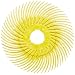 Scotch-Brite Radial Bristle Disc Thin Bristle, Cubitron Grain, 30000 rpm, 2" Diameter, 80 Grit, Yellow (Pack of 40)