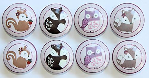 Set of 8 Lavender Woods Dresser Drawer Cabinet Knobs
