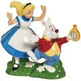 Westland Giftware Alice and White Rabbit Magnetic Ceramic Salt and Pepper Shakers, 4-Inch