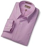 Van Heusen Men's Fitted Wrinkle Free Broadcloth Stripe,Desert Rose,17.5 32/33