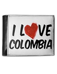 Apparel: Wallet I Love Colombia Cocktail, RFID Mens Bifold ID Case - Neonblond