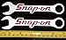 Vintage Snap On Wrenches - Red on Silver Metallic HQ Vinyl Sticker Decals! Set of 2 at 6in x 1.2in