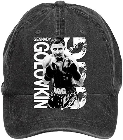 Feimengshirt Adjustable Gennady Golovkin O Neck Washed Made of 100 % Cotton Baseball Caps Black