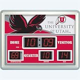 Utah Utes NCAA Scoreboard Clock & Thermometer (14x19)