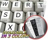 ENGLISH US LARGE UPPER CASE NON-TRANSPARENT STICKERS ON WHITE BACKGROUND