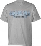 North Carolina Tar Heels Grey Established Date Cube T-Shirt