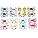 blyyasgi® 20 Pieces/pack Kids Pet Doggy Pup's Hair Head Flower Rubber Band Hair Bows for Small Puppy