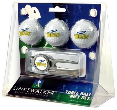 Toledo Rockets 3 Golf Ball Gift Pack W/ Kool Tool - Ncaa College Athletics