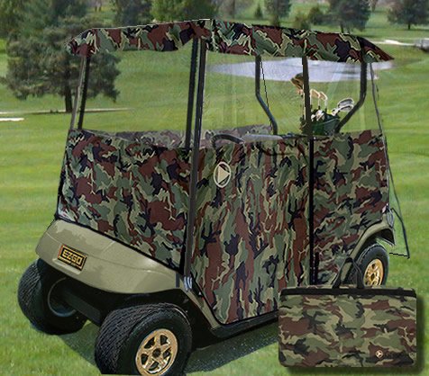 Greenline Drivable Universal 2 Passenger Golf Car Enclosure / Camo