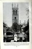 C1920 University Town Oxford England Magdalen Tower