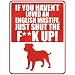 New  If U Haven't Loved A English Mastiff , Just Shut The Fenglish Mastiffenglish Mastiffk Up !  Parking Sign Dog