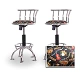 2 24"-29" Jazz Instruments Music Themed Seat Chrome Adjustable Specialty /  ....
