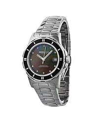Momo Designs Black Mother of Pearl Stainless Steel Ladies Watch 093-C-MB-01BK