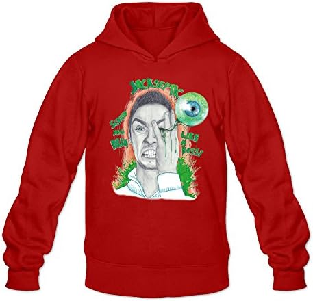 HeZone Men's Funny Jacksepticeye Sweatshirt Hoodies Red XL