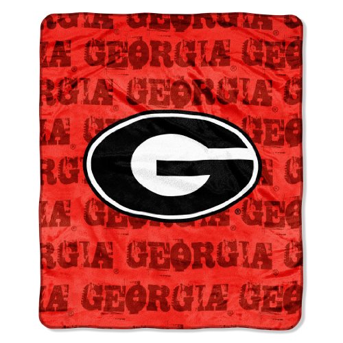 NCAA Georgia Bulldogs 50-Inch-by-60-Inch Micro Plush Raschel Throw 
