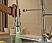 Rozinsanitary Contemporary Single Handle Two Spouts Kitchen Sink Faucet With Led Pull Out Sprayer Kitchen Faucet Brushed Nickel